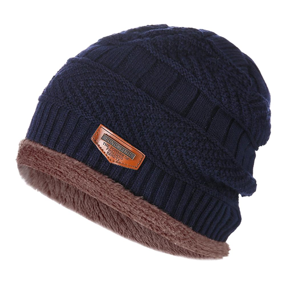 Warm Knit Thick Fleece Lined Skull Cap 