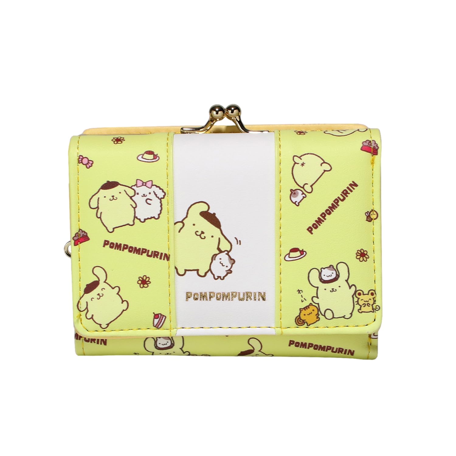 

Гаманець потрійного складання Гамагучі Персонажі Sanrio Pompompurin [Aldi] SR36-2 Жіночий