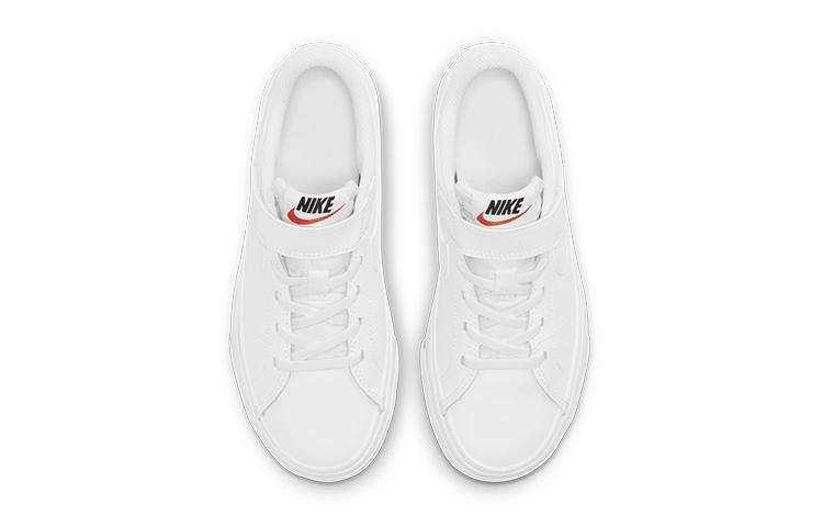 Nike Court Legacy Slip Resistant Cushioning Balance Low top Skateboard Shoes White Children Aged 3 7 Years Old DA5381-100