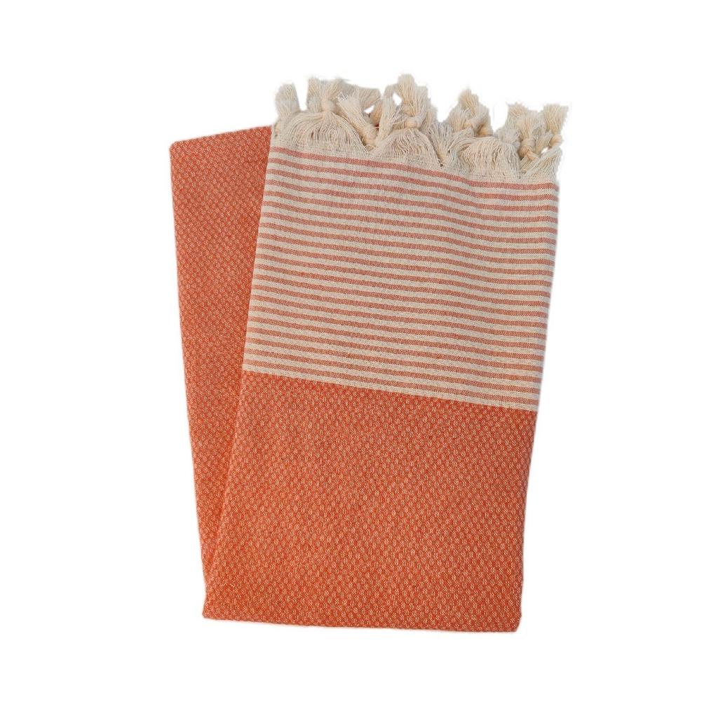 Peshtemal, 100% Cotton, Checkered Pattern Navy Blue, Beach Towel, Bath Towel