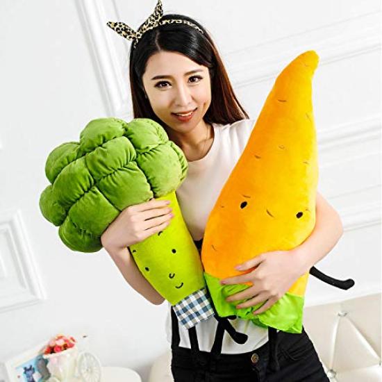 [Qingyun LEE] Food Vegetable Body Pillow, Vegetable Plush Cushion, Vegetable Cushion Figurine, Gift, Broccoli