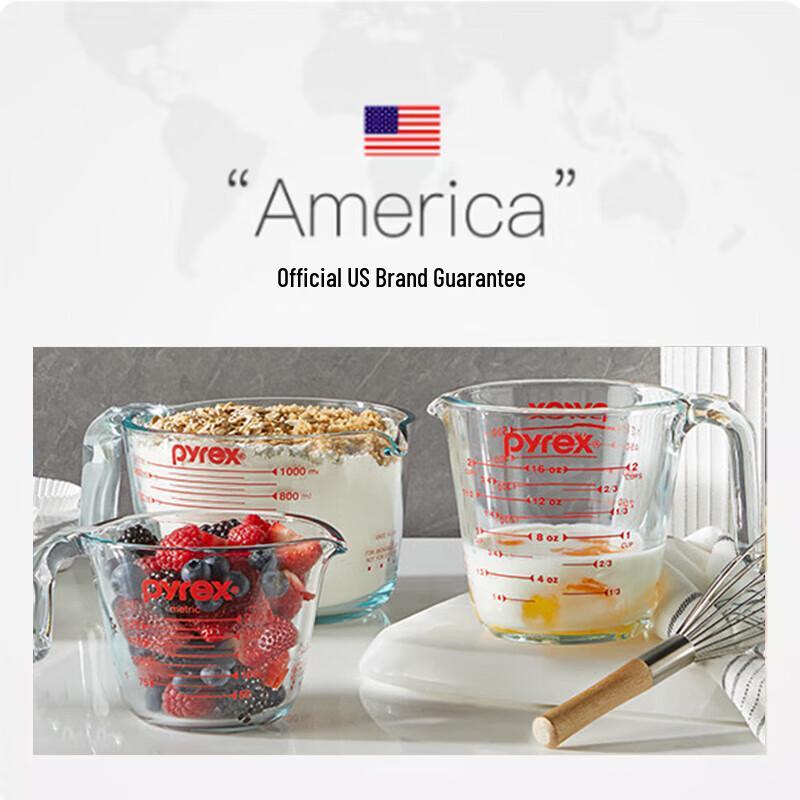 PYREX Heat-Resistant Glass Measuring Cup Set