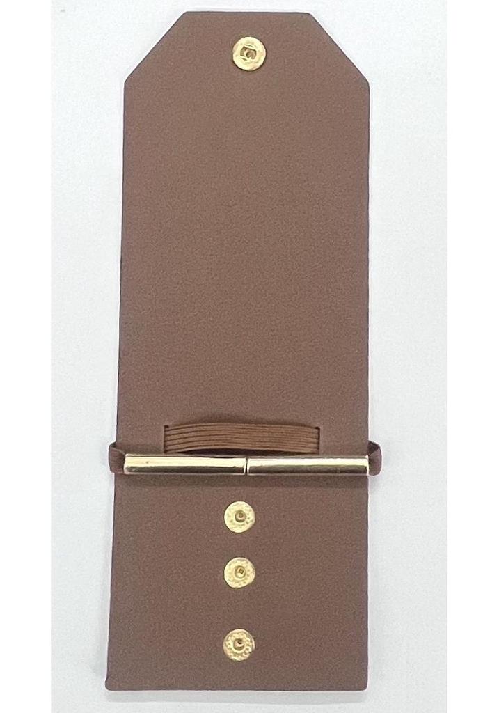 Cash Wrap 3-Buckle Leather Wallet with Magnetic Closure for Quick Access