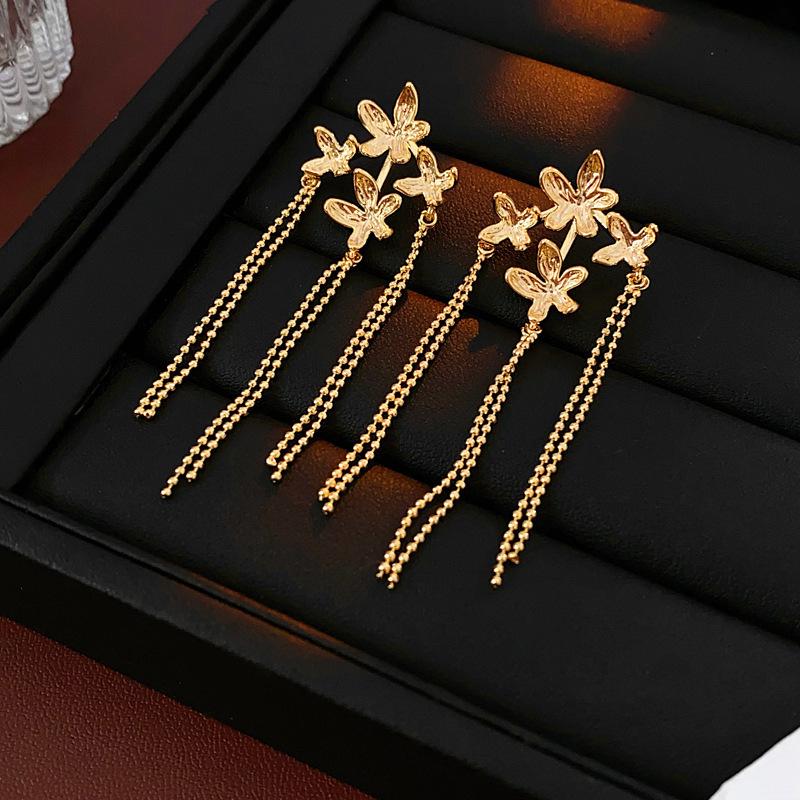 

Серьги-кисточки «Серебряная игла» - Модные длинные висячие серьги в изысканном стиле