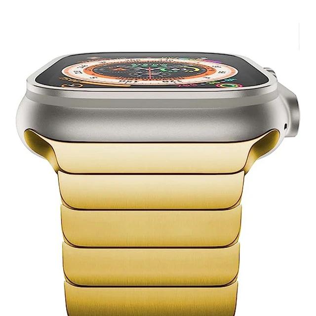 Tytanowy kolorowy pasek Do Apple Watch Ultra 2 49mm 9 8 7 5 se 6 pętla dla iwatch 45 41 42 44 38 40mm stal nierdzewna bransoleta Pasek