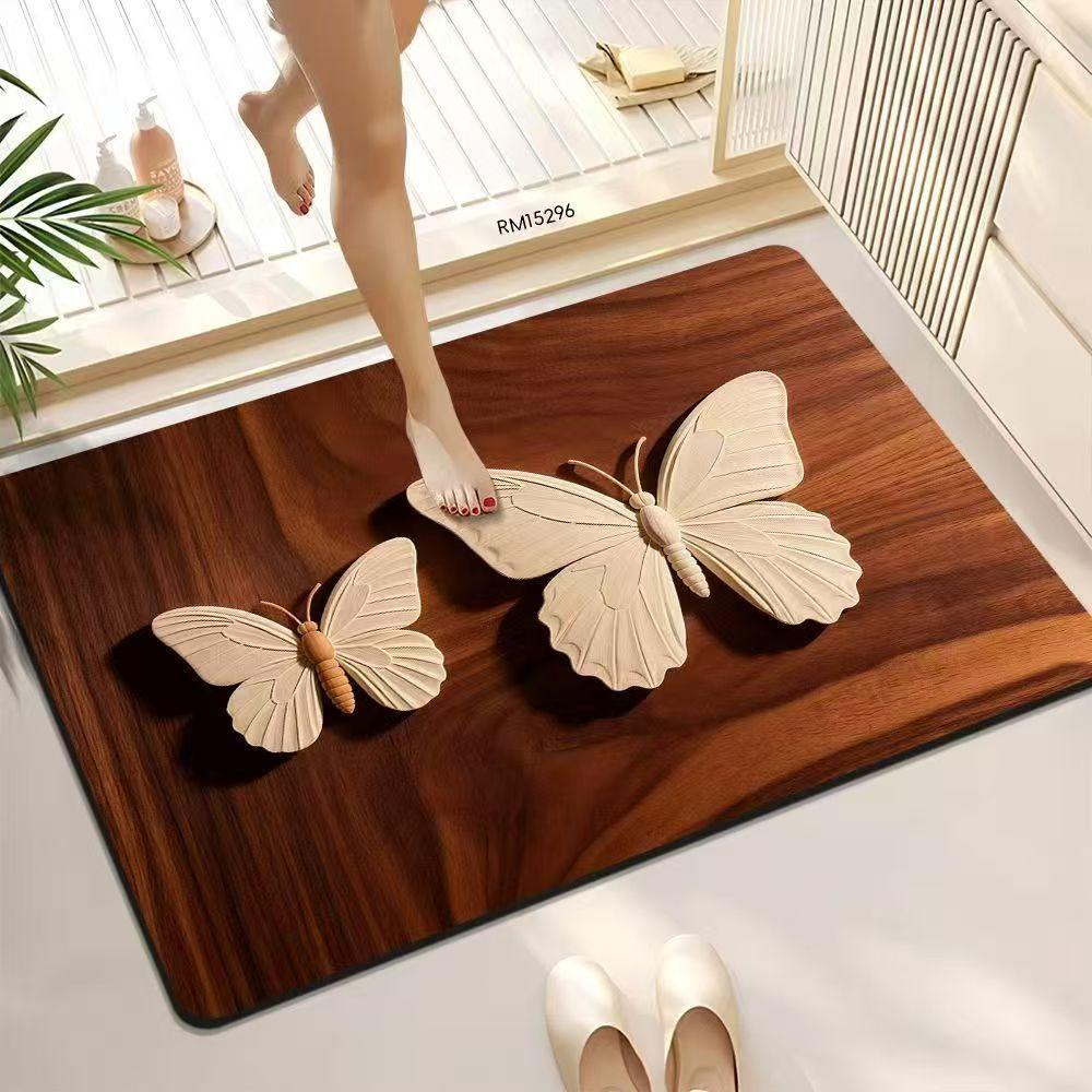 3D visual bathroom floor mat household diatom mud floor mat water-absorbing quick-drying non-slip mat Tianjin carpet
