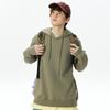 MINISO Men's Heavyweight Pullover Hoodie with Green Pine Chest Logo