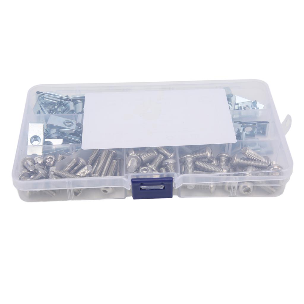 120pcs U Type Nut Clip Carbon Steel U Shape Clip Nut Part Fixed Interior for Motorcycle Car Tractor