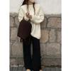 2024 Autumn and Winter Knitted Wide-leg Pants for Women Thickened Fashion Casual Straight Long Pants Solid Color Simple Elegant Trousers 2364