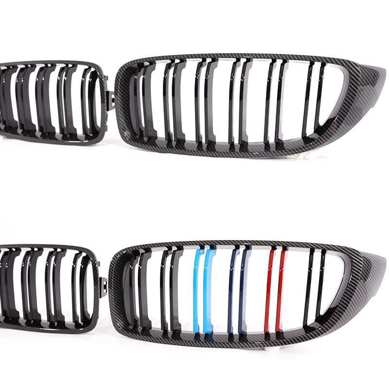 Front Bumper Kidney Gloss Black Carbon Chrome Grill M Color Grille Grill For BMW 4 Series Gran F32 F33 F36 F80 F82 2013-2020 GY6