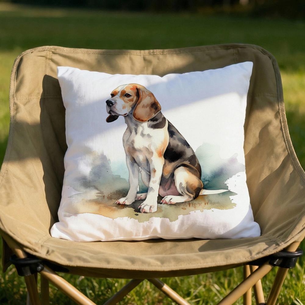 Cute Beagle Pet Dog Cushion Cover Soft Reversible Durable Pillow Cover MultiScene Use for Home Car Daily Comfort