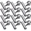 12 Pack Silvery Bulldog Binder Paper Clips/Metal Hinge Clip File Clamps for Crafts, Food Bags , At Home Kitchen & Office Useage
