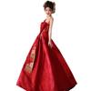 New Chinese tube top toast bride wedding red embroidery heavy industry light luxury engagement dress dress