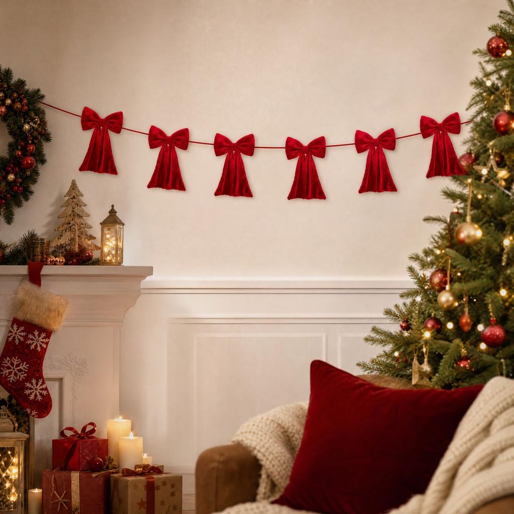 Christmas Decorations Red Double-Layer Hanging Ornaments for Christmas Tree Holiday Party Decor