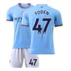 2022-23 Man City Domácí dres #17 De Bruyne #9 Haaland #47 Foden #7 Sterling Fotbalové dresy