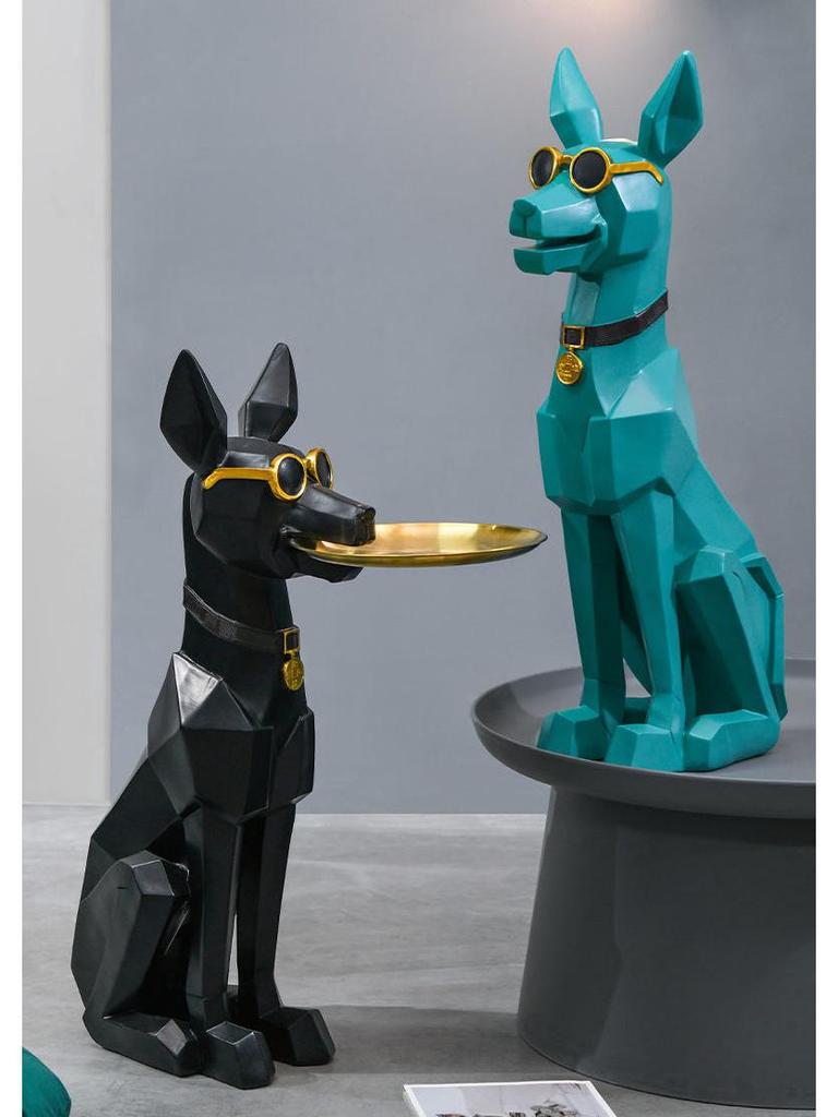 Moderne Luxus Mosaik Dobermann Schlüsselablage für Wohnzimmerdekoration