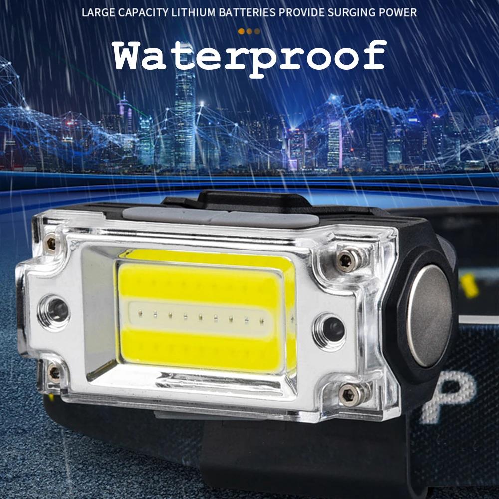 Most Powerful LED Headlamp USB Rechargeable Headlight Outdoor Waterproof Head Lamp IR Motion Sensor Head Light with Battery