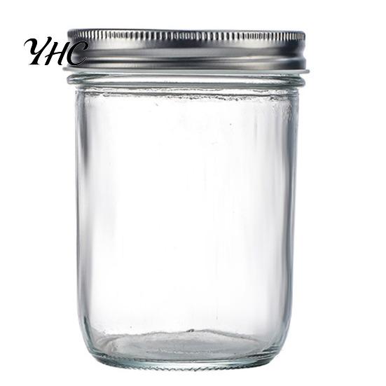 Multifunctional Food Container 300/400/500/650ML Glass Sealed Jar with Screw Airtight Lid Large Capacity Clear Fruit Diameter Jam Dry Goods Nuts Grain