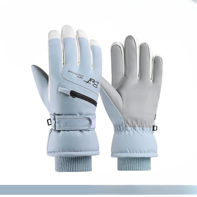 

Ski Gloves for Women In Winter Warm Touch Screen Cold Proof Play Snow Water Splashing and Thick Cycling Electric Bike Gloves for Men