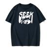 Seek Anticipated Gaze Printing T-Shirts Men Soft Loose Tshirs Breathable Summer Street Hip Hop T-Shirts Cotton Loose Tee Clothes