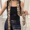 Women's Retro Leopard Print Thin Silk Scarf Hair Tie Headband Accessory