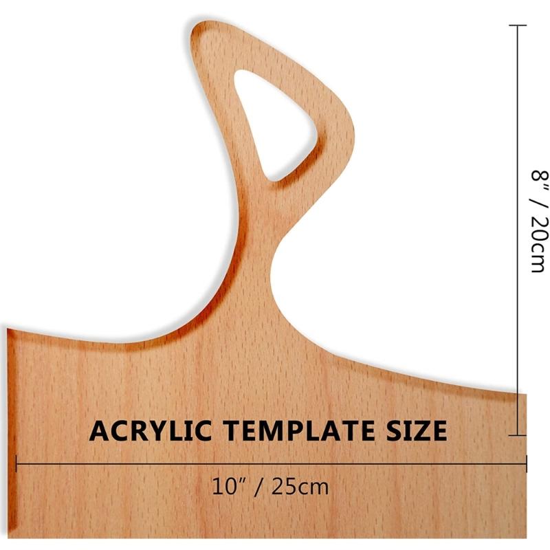 Acrylic Clear Cutting Board Handle Template Multipurpose DIY Crafts Household for Children Adult DIY Cutting Board