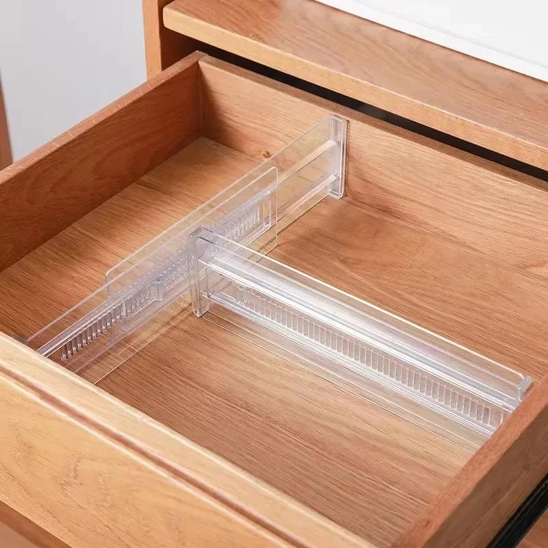 Drawer Dividers Adjustable Kitchen Expansion Contraction Combination Drawer Organizer Clear Plastic Organizer Storage Box