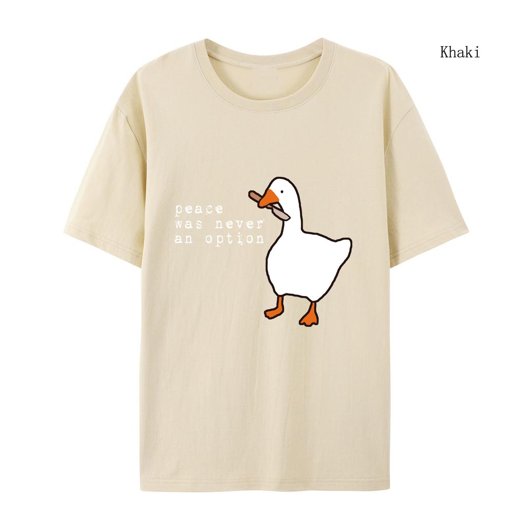 Peace Was Never An Option Printing T-shirt Funny T-shirt T-shirt Novelty Oversized Tops Harajuku Hat Rope T-shirt