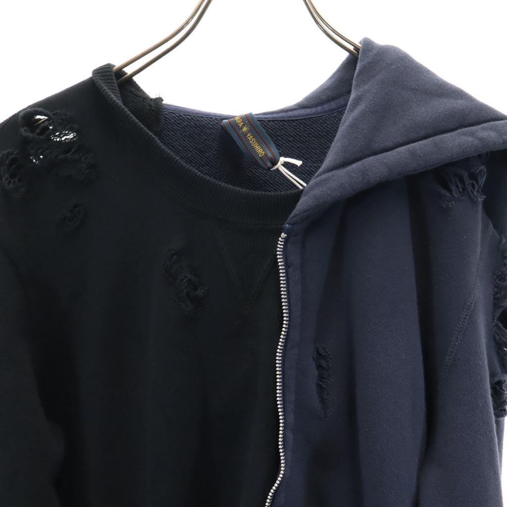 MIHARA YASUHIRO Made In Japan Long Sleeve Grunge Sweatshirts 44 Navy Men's Used