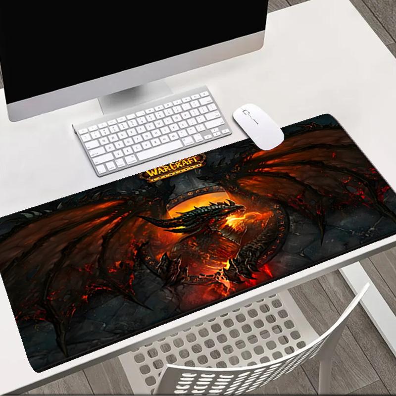 Dragon's Fiery Warcraft game Mouse pad Office Desk Mat, Gaming Mouse Pad Mousepad, keyboard pad,Heavy-Duty Non-Slip Rubber Backing, Gift