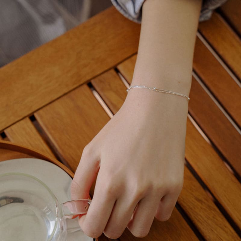 HAS HLD014 Silver ball chain bracelet