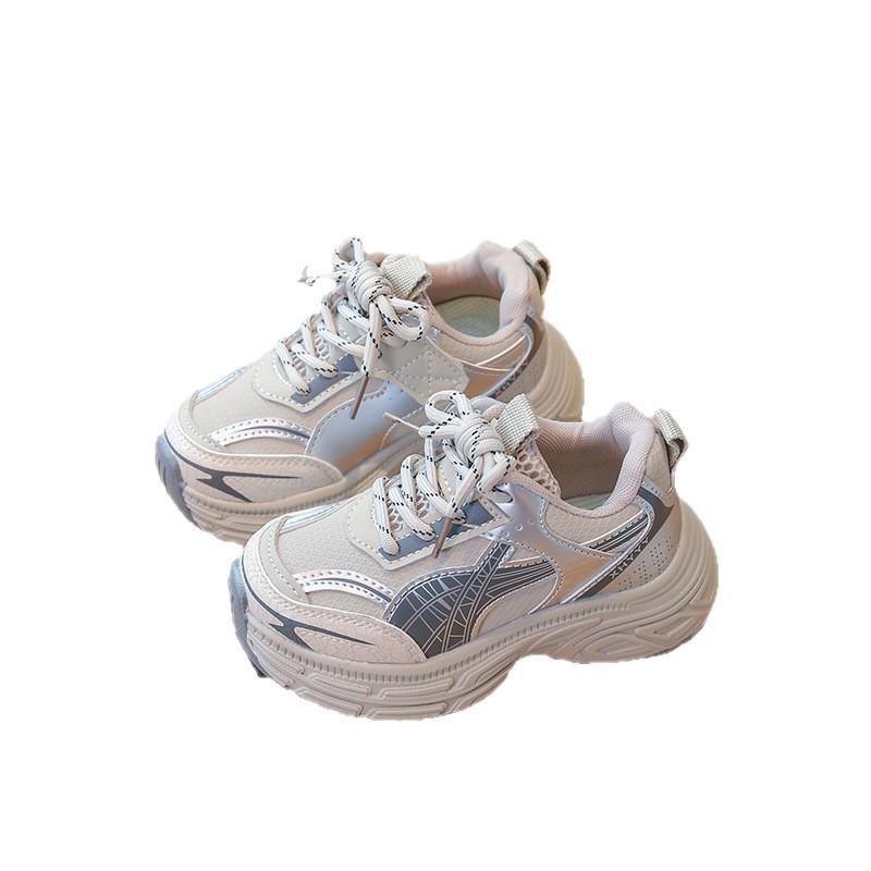 Children's Soft-soled Sports Shoes Girls' Dad Shoes 2025 Autumn New Middle-aged and Older Children's Running Shoes Boys' Casual Shoes