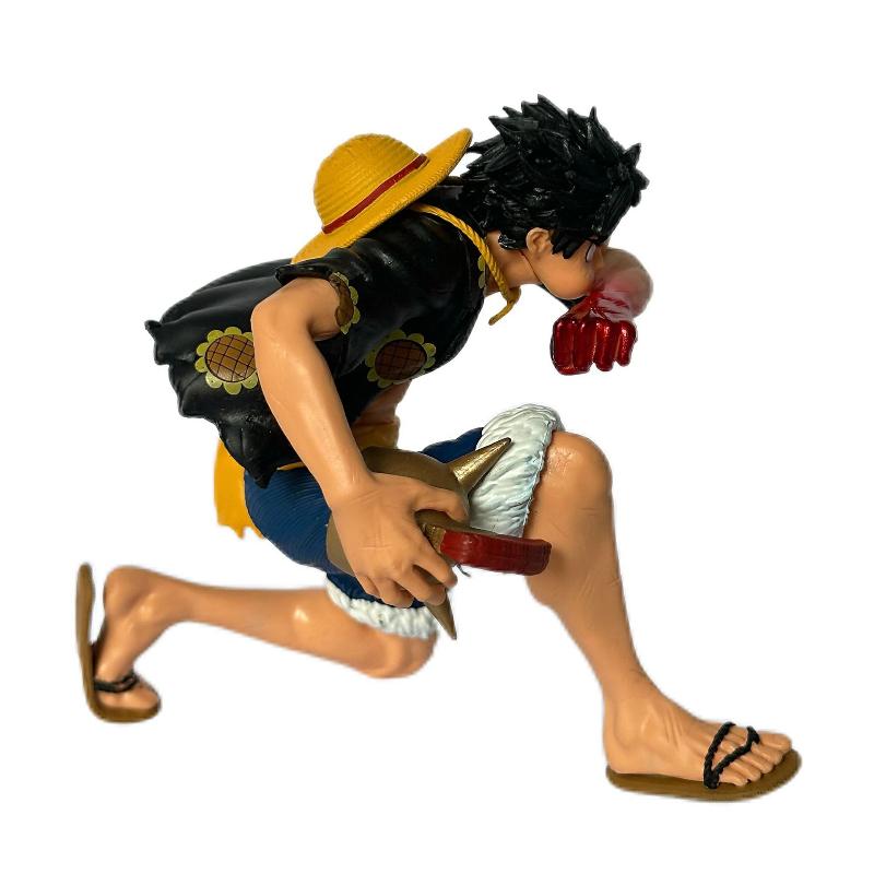 Action Figures One Piece Gk Luffy Blowing Up Statue; Luffy'S Fourth Gear Transformation Statue Model Ornament Birthday Gift