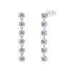 Silvere Glam European And American Style Long Moissanite Stud Earrings, Fashionable Tassel Earrings And Diamond-encrusted Earrings For Girls