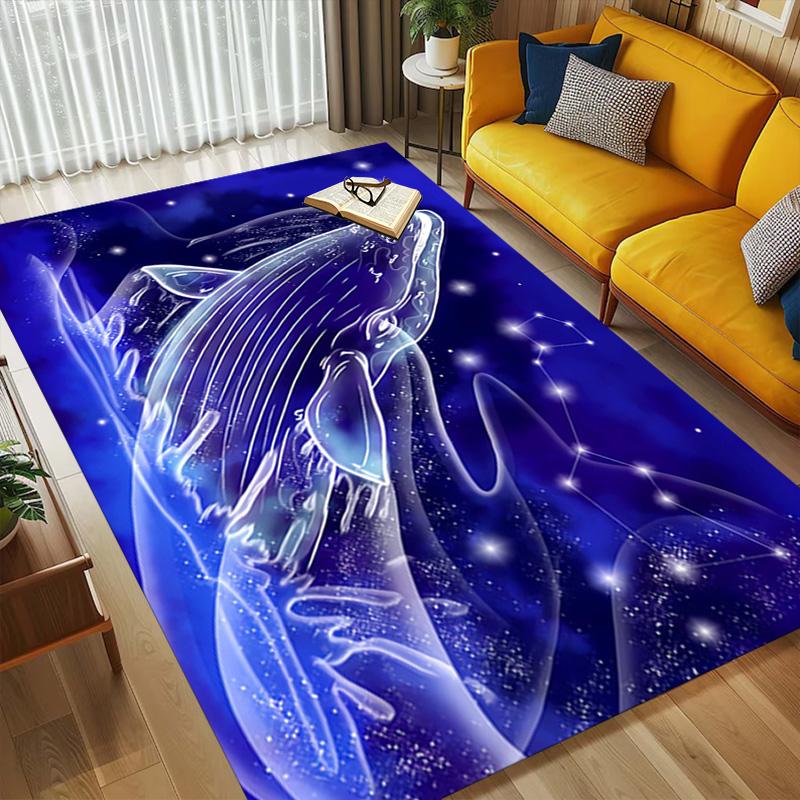 Whale Dreams Living Room Nonslip Area Rug Soft Carpet For Bedroom Game Playroom Sofa Office Home Decor Doormat Christmas Gift C9301505