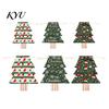 Christmas Tree Shaped Sacks Drawstring Gift Bags, Xmas Hanging Treat Sacks, Reusable Fabric Bags Holiday Candy Small Storage Pouches for Decorations