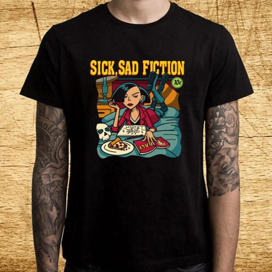 New Daria Sick, Sad Fiction Men s Black T-Shirt Tee Top Unisex S