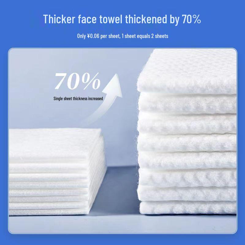 Dickes Baumwoll-Perlmuster-Gesichtstuch: Einweg, Doppelanwendung, Weich für Trocken-/Nassreinigung