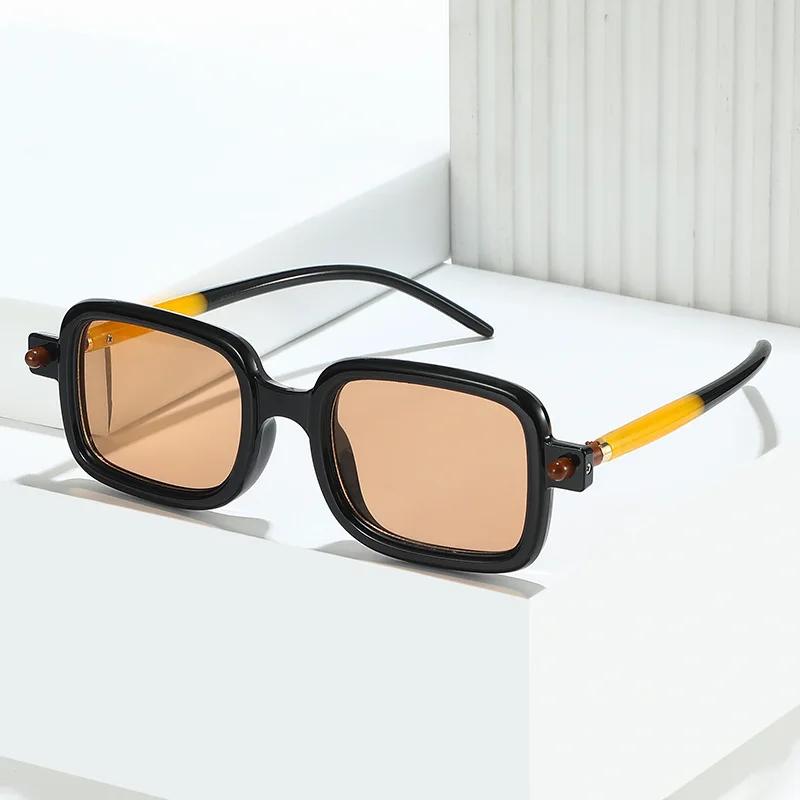 SHAUNA Fashion Square Sunglasses Women Shades UV400 Vintage Rivets Men Punk Clear Gradient Sun Glasses