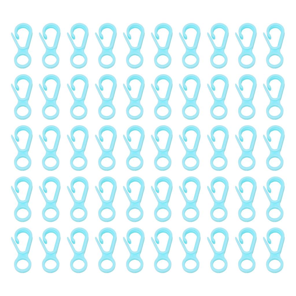 DIY Crafts Lobster Claw Clasps Lanyard Snap Hooks for Key Chain Ring Toy Chain AccessorySky Blue 50pcs