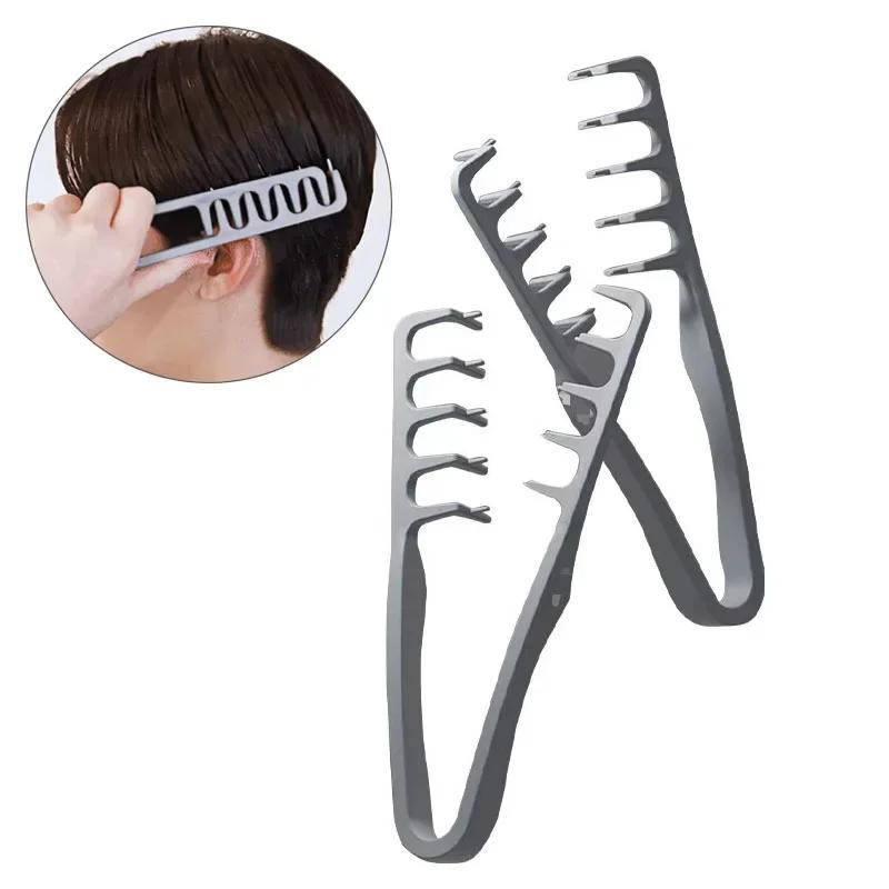 Fluffy Texture Styling Comb Volumizing Wide-Tooth Hairbrush Plastic Hairdressing Comb Hair Bang Curling Tools Barber Accessories