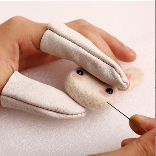 1-40pcs Felting Needles Wool Felt Tools with Eight Needles Tool Craft Felt Needle with Solid Wood Handle With Finger Cots