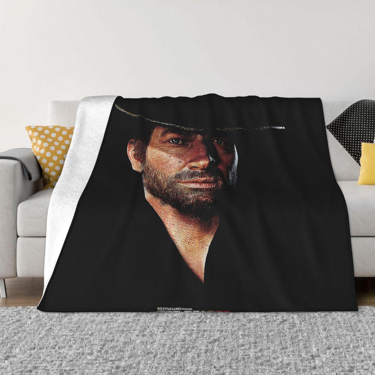 

Arthur Morgan In All Black An Ultra-Soft Micro Fleece Blanket 30x40in