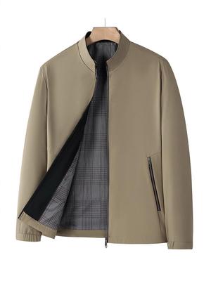 Veste d'automne 2025 pour homme, style business casual, à col montant