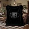 Inter Milan Print Flannel Blanket Soft Warm Sofa Bed Throw Blanket For Home Office Bedroom