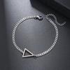 Fashion Cold Wind Stainless Steel Cuban NK Chain Double Layer Stacked Cross Bracelet Men's Hip Hop Street Bracelet Set