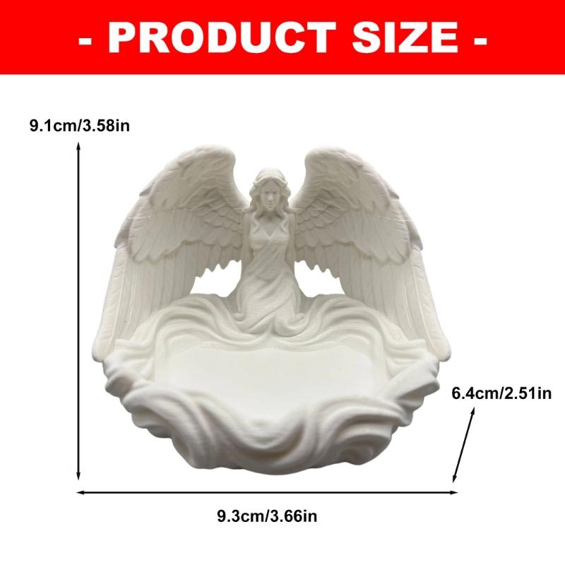 Detailed Angel Wing Shape Decorative Tray Display Plate Suitable for Jewelry Storage and Vanity Table Organization