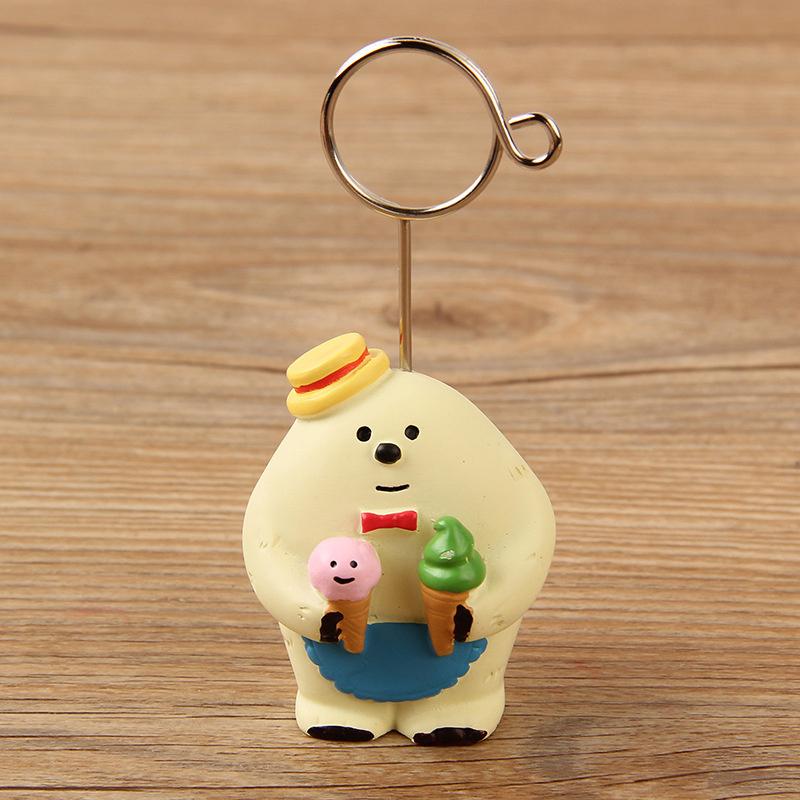 Summer Ice Cream Series Message Holder Office Desk Note Holder Cute Cartoon Photo Clip Diy Note Photo Stand Home Decoration