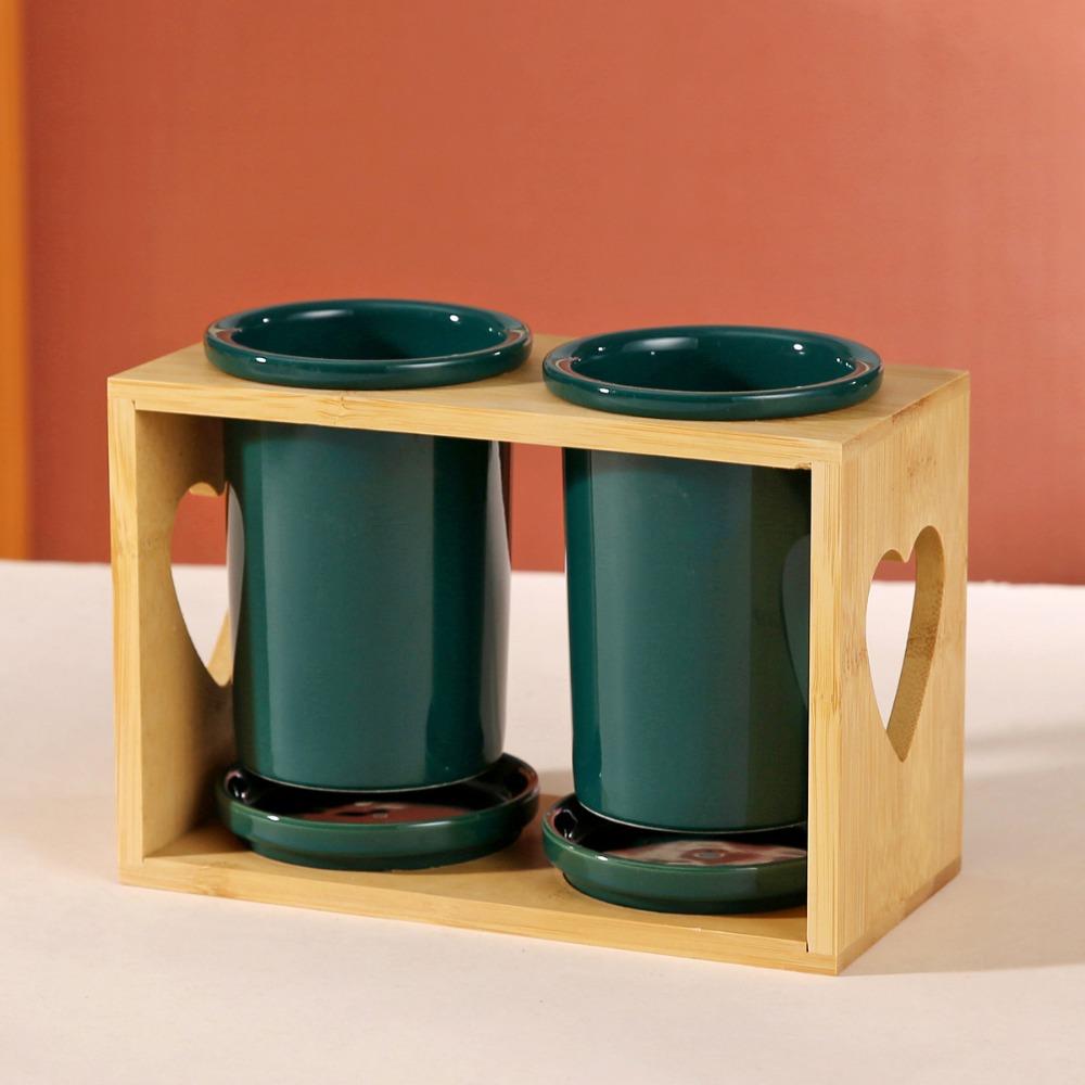 Ceramic Chopstick Holder Large Capacity Household Tableware Holder Anti-mildew Cutlery Storage Rack Party