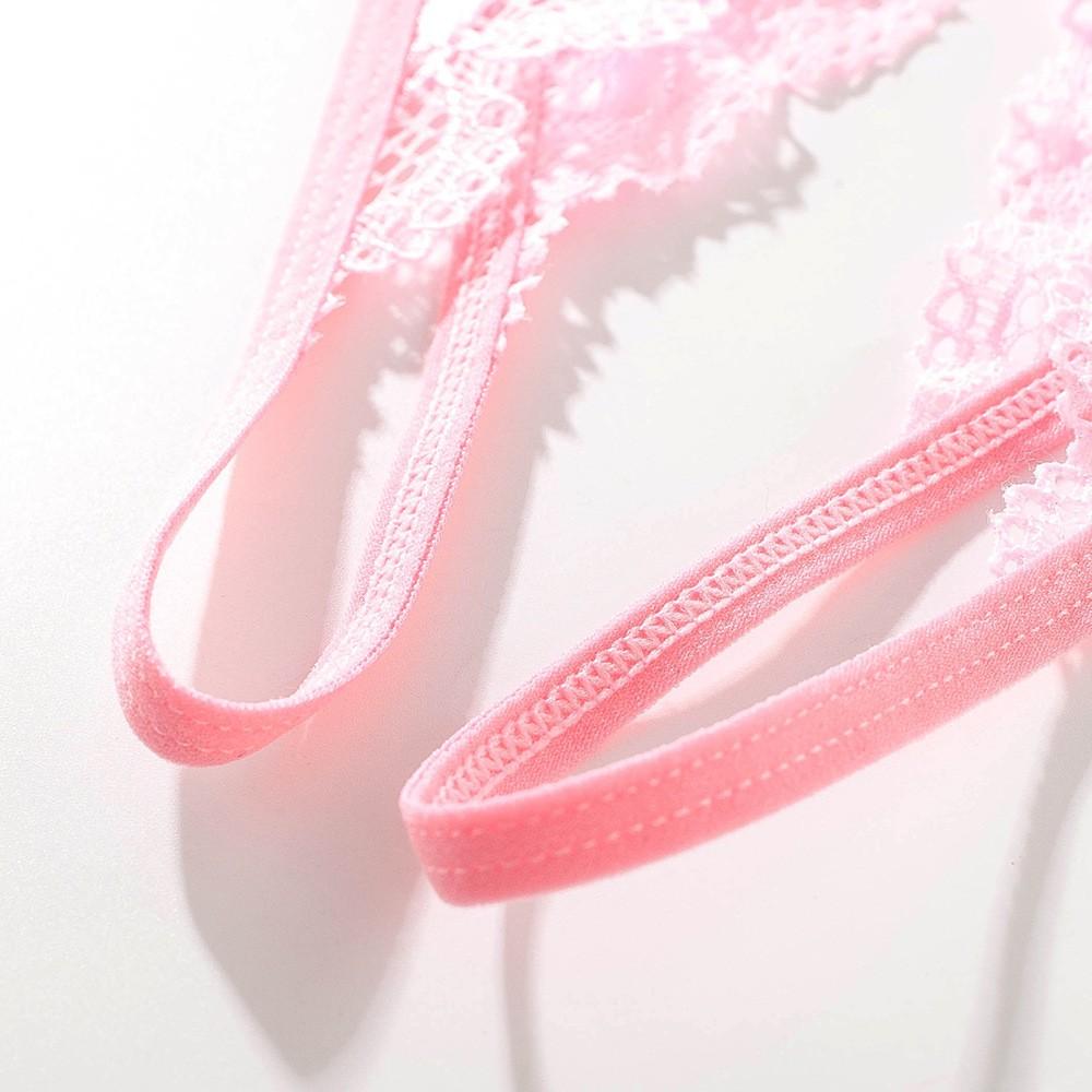 1Pcs Plus Size Open Crotch G String Lingerie Sexy Lace Transparent Thongs for Women Erotic Underwear